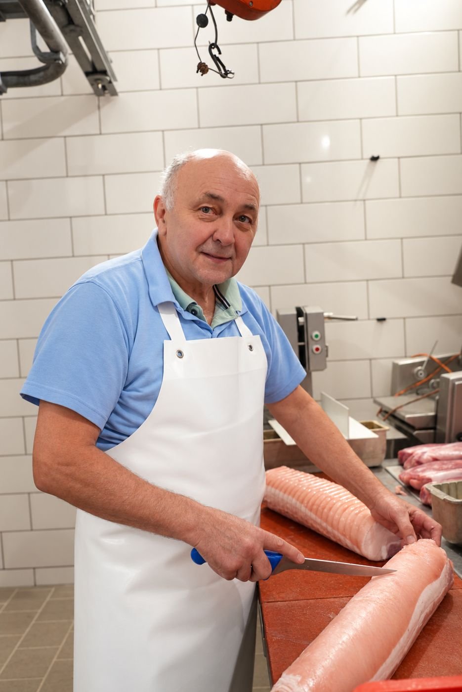Josef Gangl beim Zerlegen